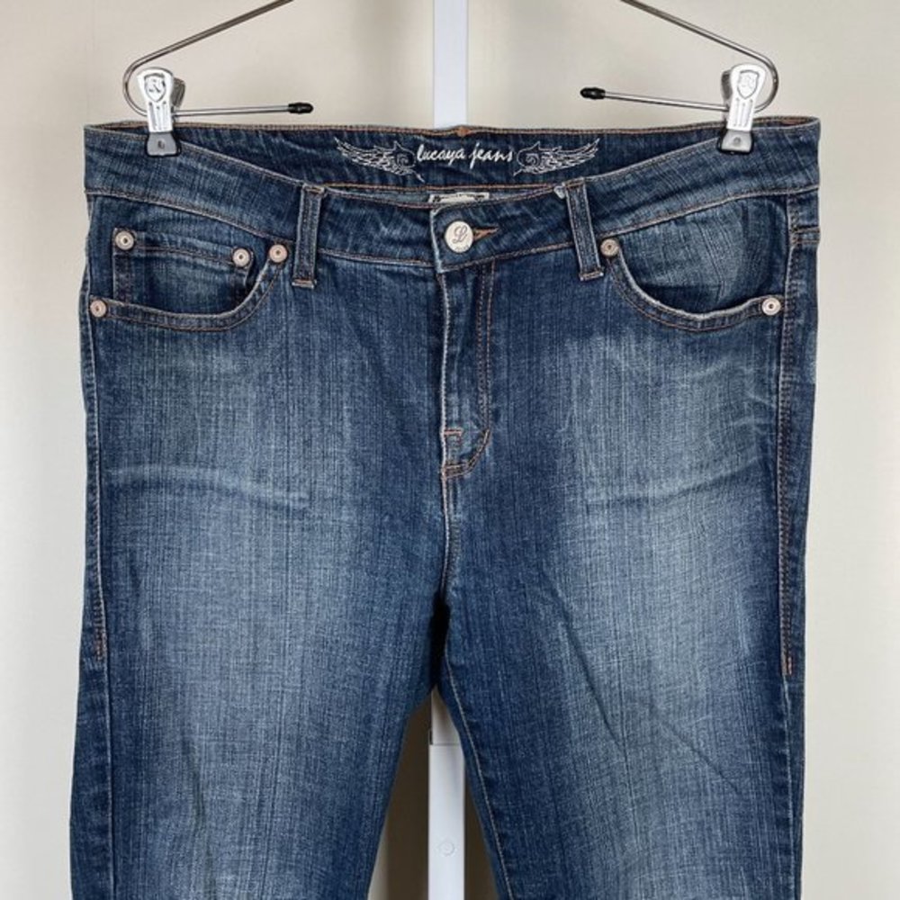 Lucaya Jeans Western Cowgirl Boot Cut Stretch‎ Denim Womens 35 Waist Size 17 - Picture 3 of 8